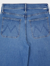 Mother Blue Wide-Leg High-Waisted Jeans