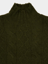 Piacenza 1733 Dark Green Alpaca Cashmere High-Neck Jumper