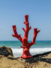Bordallo Pinheiro Coral Ceramic Candelabrum