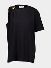 Ferragamo Crew Neck T-Shirt with Golden Clip