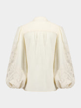 Zimmermann Ottie Embroidered Linen Blouse