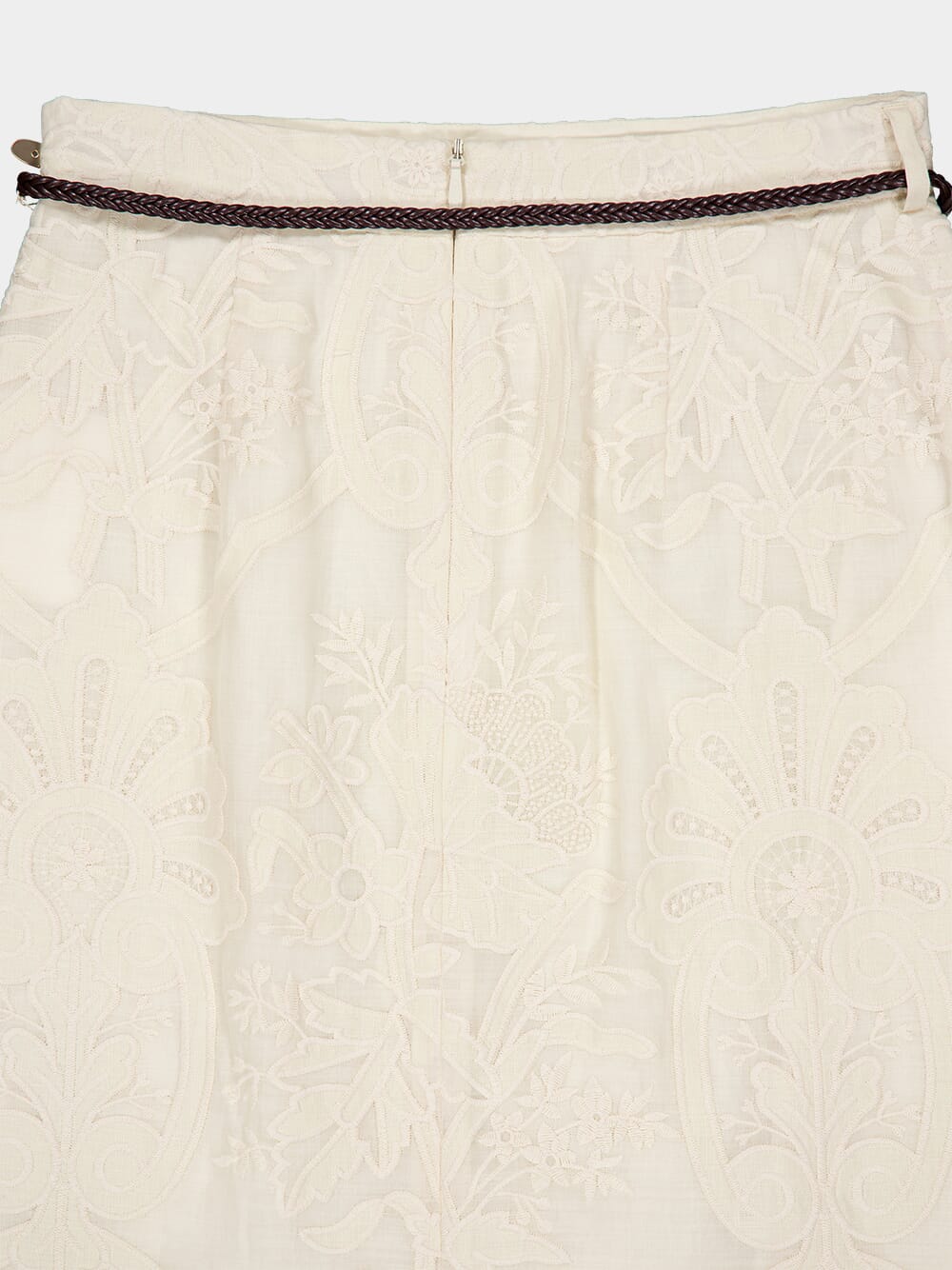 Ottie Embroidered Linen Skirt