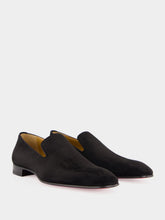 Christian Louboutin Black Dandelion Suede Loafers