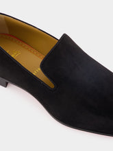 Christian Louboutin Black Dandelion Suede Loafers