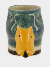 Quail Ceramics Green Mallard Stoneware Pencil Pot