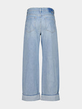 Mother Blue The Dodger Button Hover Cuff Jeans