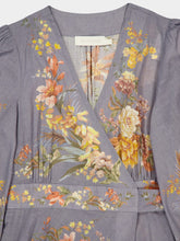 Zimmermann Teal Multi Floral Wrap Dress
