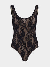Zimmermann Black Lace Scoop Neck Bodysuit