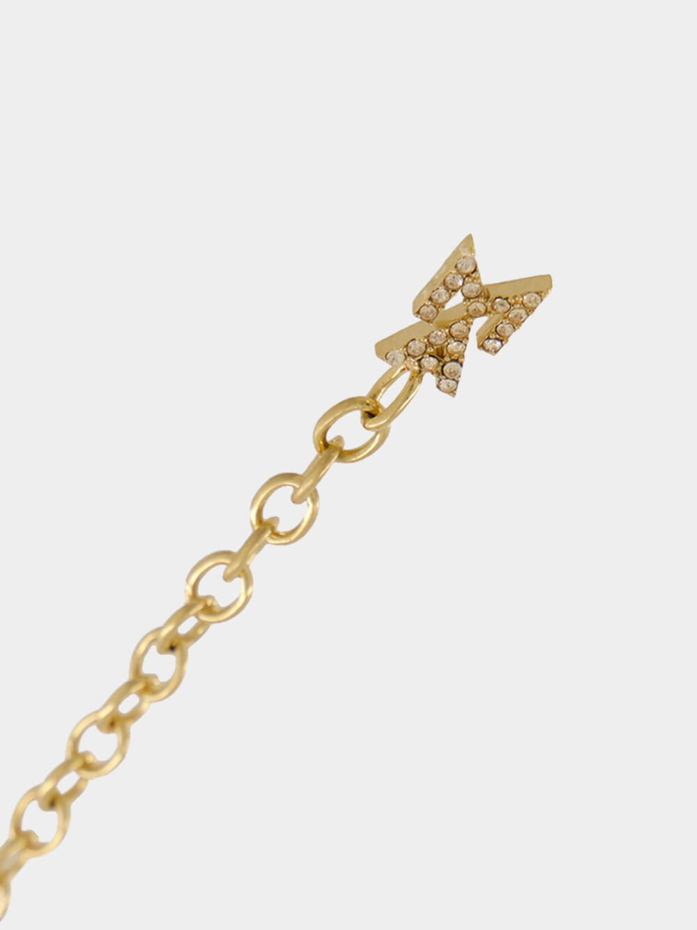 Gold Tennis Anklet with Crystal Embellishments