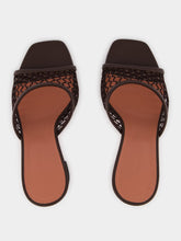Amina Muaddi Lupita Mocha Net 95mm Slipper