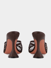Amina Muaddi Lupita Mocha Net 95mm Slipper