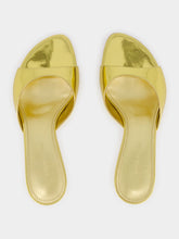 Amina Muaddi Jeanne Gold Mirror 60mm Slippers
