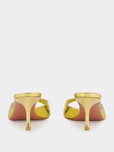 Amina Muaddi Jeanne Gold Mirror 60mm Slippers