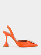 Amina Muaddi Tangerine Begum 95mm Nappa Slingback