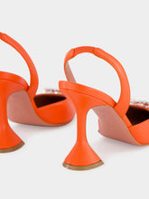 Amina Muaddi Tangerine Begum 95mm Nappa Slingback