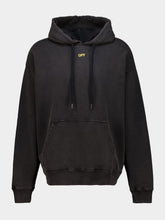 Off-White Black Fallen Caravaggio Cotton Hooded Sweatshirt
