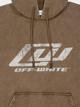 Off-White Brown OW Racing Cotton Hooded Sweatshirt