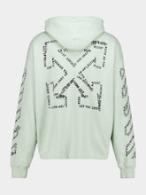 Off-White Mint Green Type Machine Arrow Cotton Hooded Sweatshirt