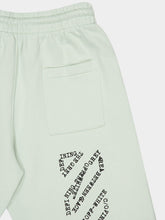 Off-White Mint Green Big Double Arrow Cotton Shorts