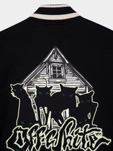 Off-White Black Panthers Wool Regular Varsity Jacket