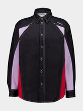 Off-White Black Block Denim Button-Up Overshirt