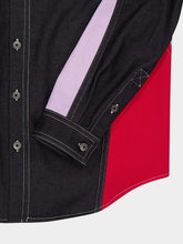 Off-White Black Block Denim Button-Up Overshirt