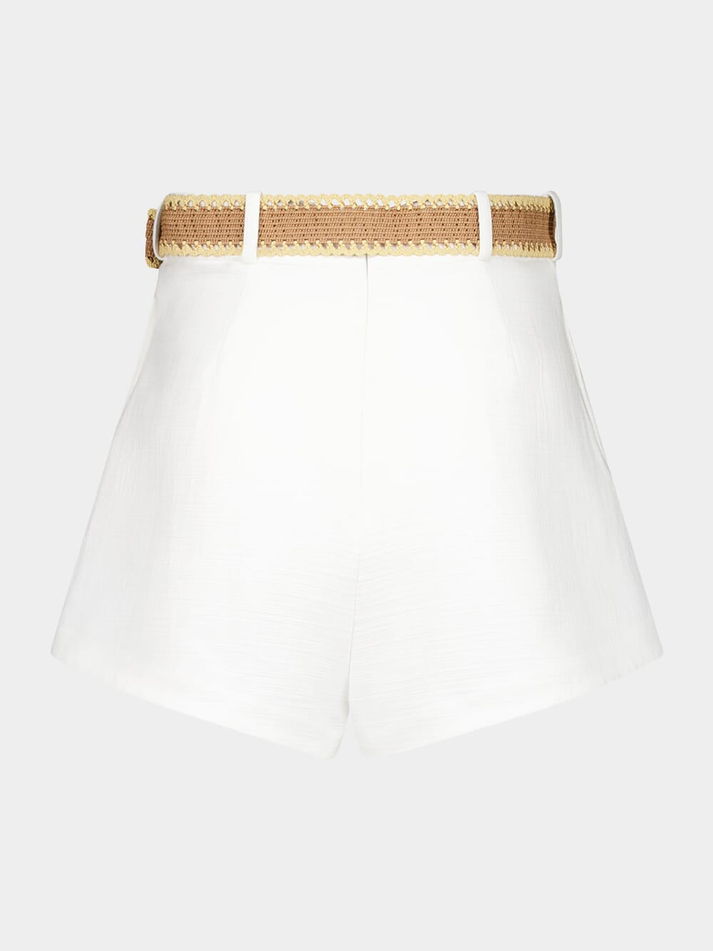 Ivory Acacia Tuck High-Waisted Shorts