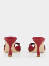 Manolo Blahnik Red Leather Jada Mules