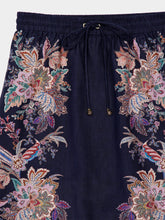 Zimmermann Navy Blue Midi Skirt with Rhiannon Scallop