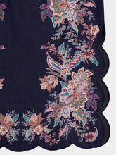 Zimmermann Navy Blue Midi Skirt with Rhiannon Scallop