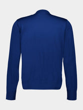 Ferragamo Teal Blue Wool Crew Neck Sweater