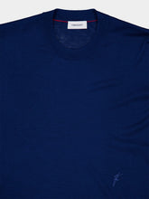 Ferragamo Teal Blue Wool Crew Neck Sweater