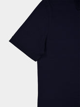 Ferragamo Navy Polo with Zip Collar