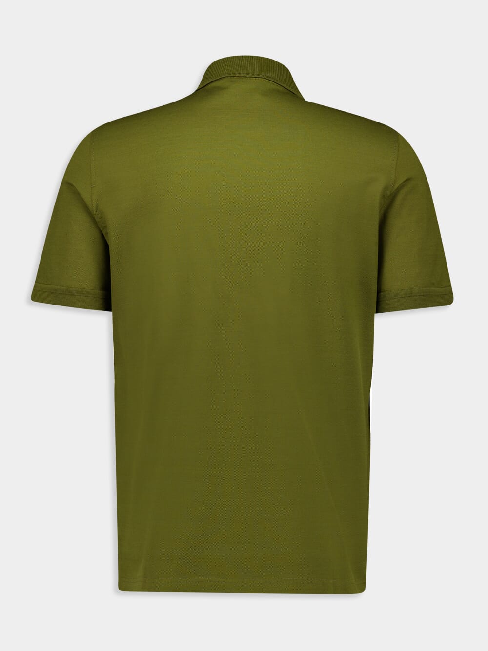 Olive Green Zip Collar Polo