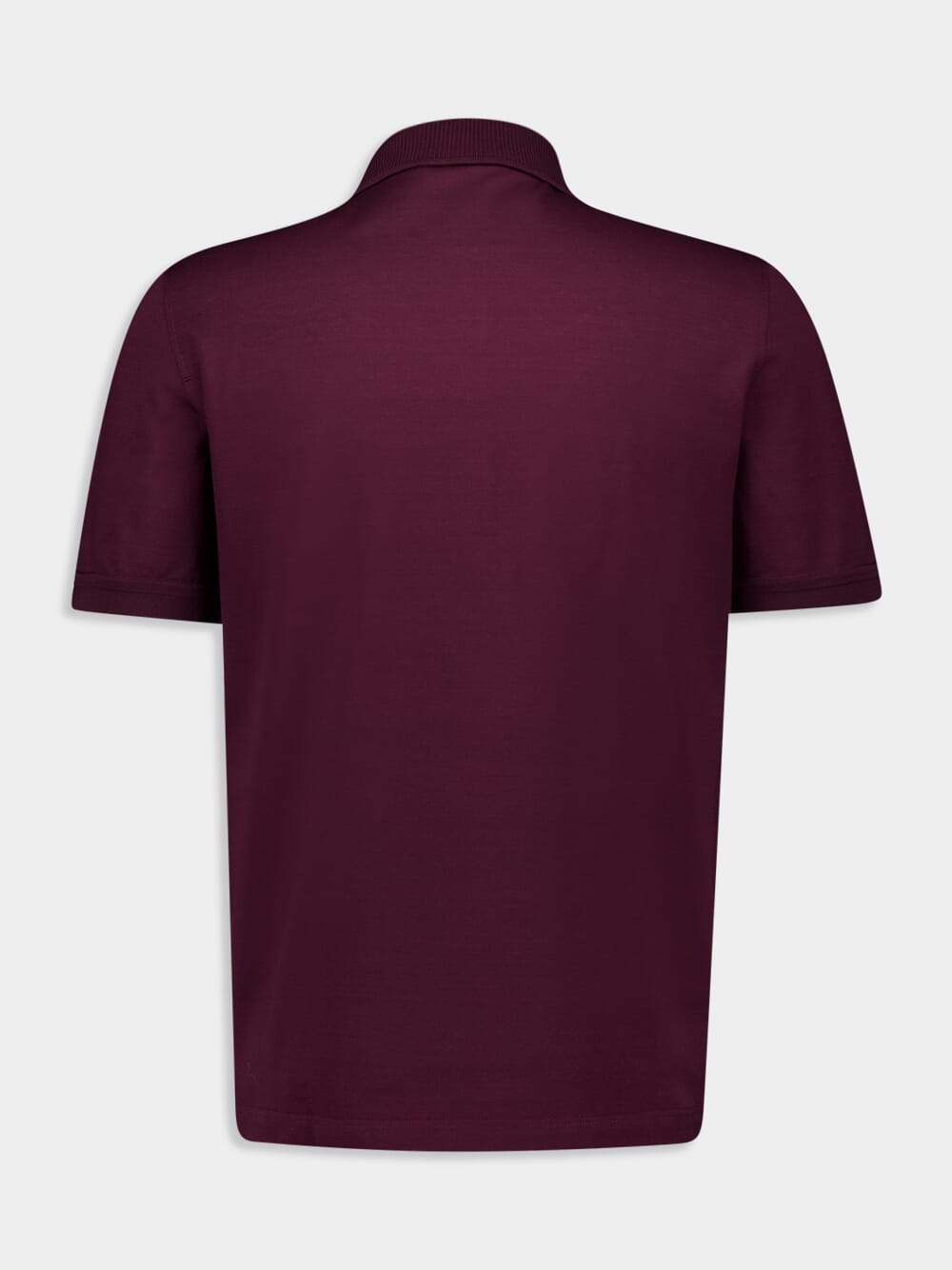 Oxblood Zip Collar Polo