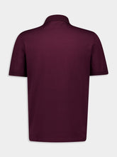 Ferragamo Oxblood Zip Collar Polo