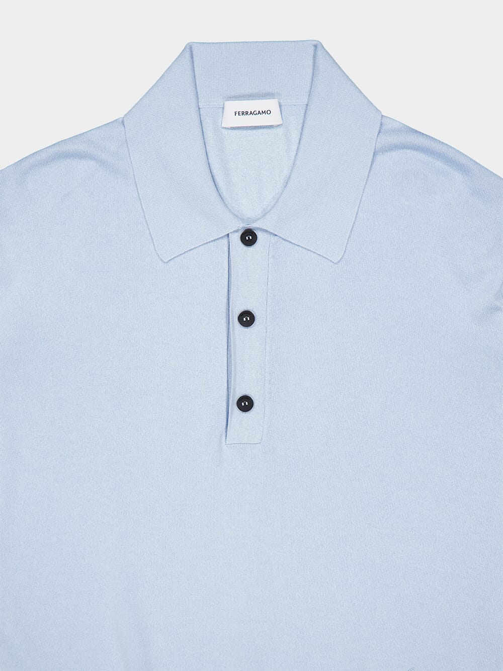 Long-Sleeved Silk Blend Polo