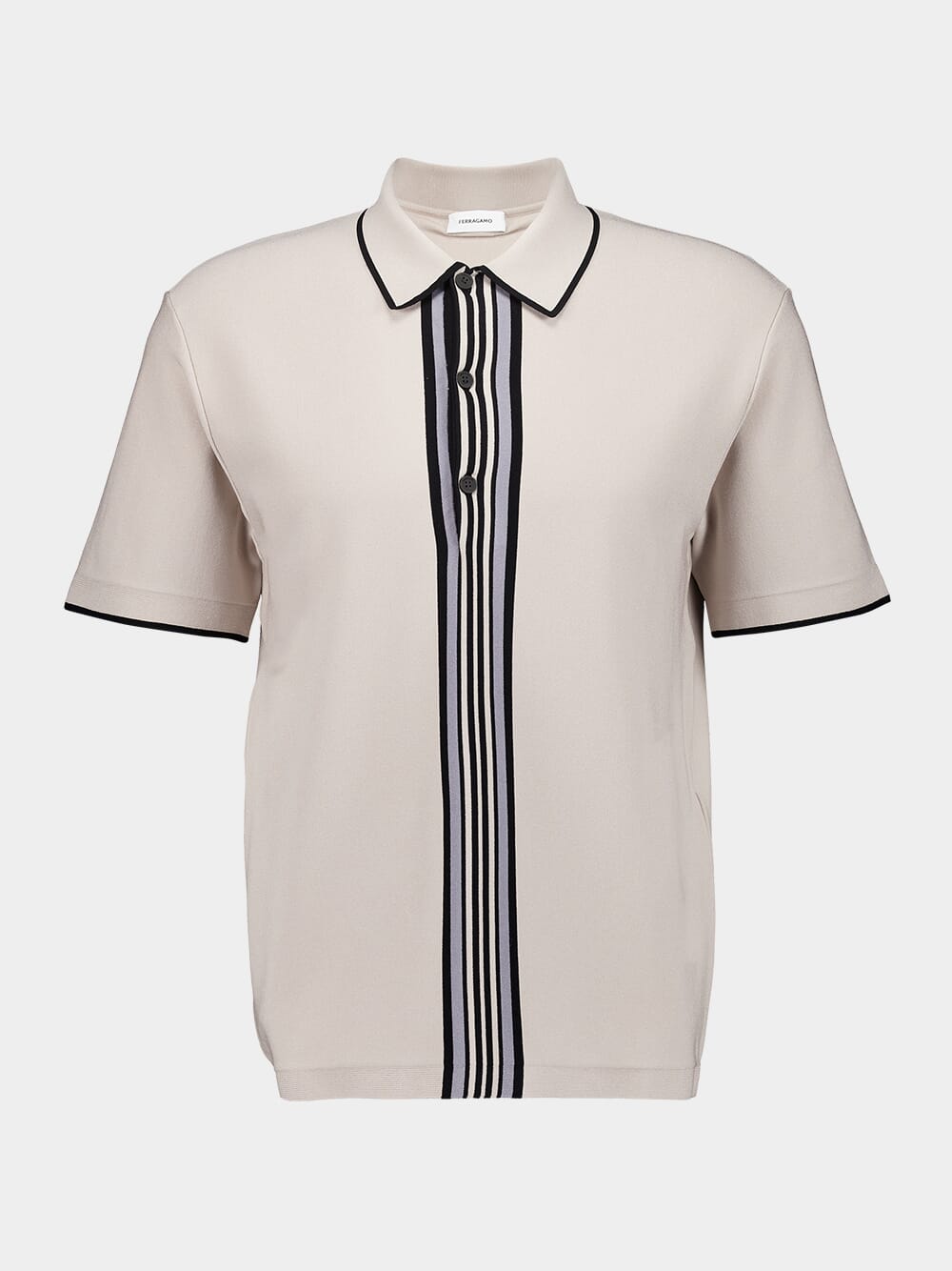 Polo Shirt with Center Stripe