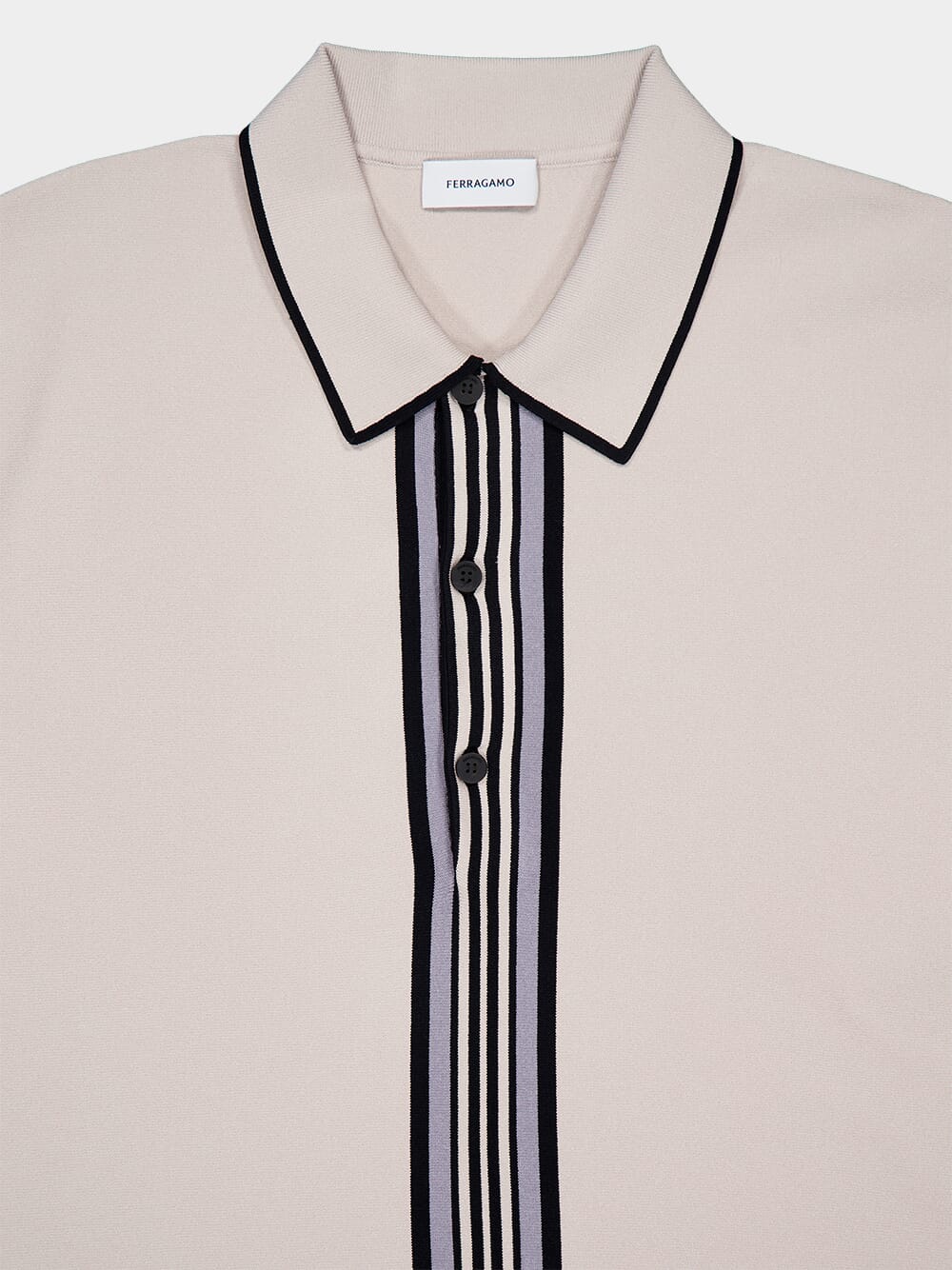 Polo Shirt with Center Stripe