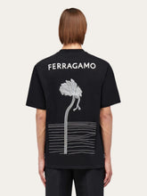 Ferragamo Black Printed Cotton T-Shirt