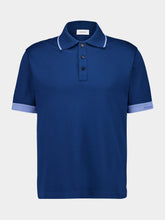 Ferragamo Teal Blue Polo with Contrasting Details