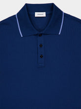 Ferragamo Teal Blue Polo with Contrasting Details