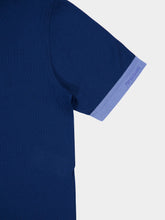 Ferragamo Teal Blue Polo with Contrasting Details