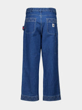Bode Indigo Embroidered Denim Knolly Brook Trousers