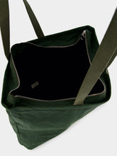 Bode Green Waxed Cotton Zip Tote