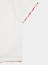 Bode White Redbud Short Sleeve Shirt