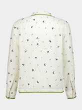 Bode White Blackberry Patch Long Sleeve Shirt