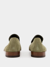 Manolo Blahnik Khaki Truro Suede Loafers