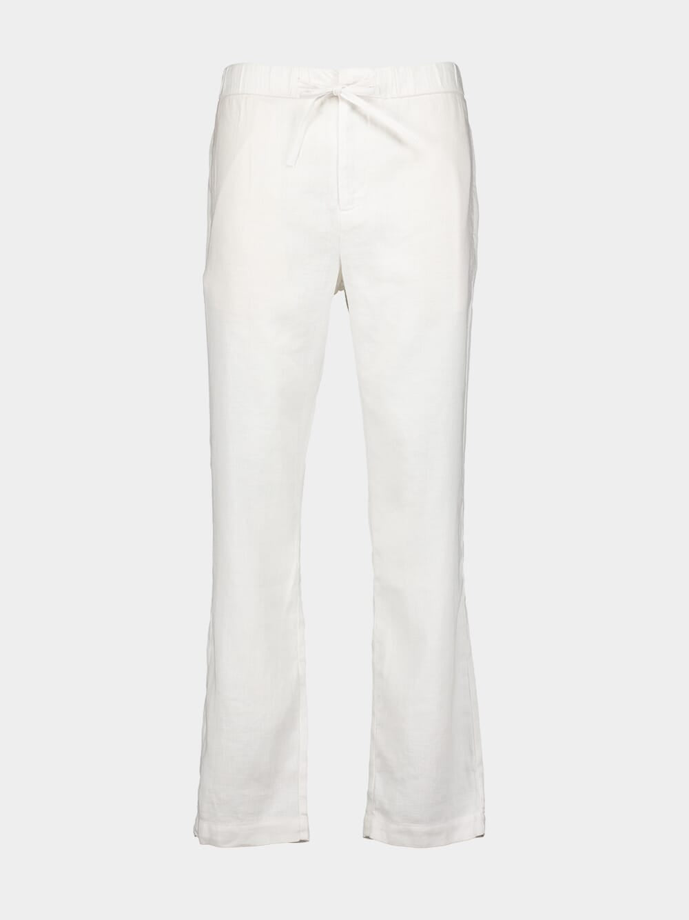 White Oscar Linen Trousers