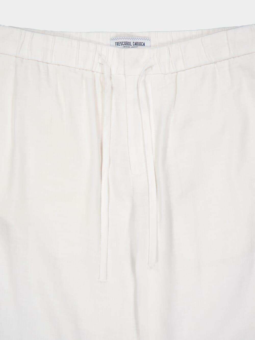 White Oscar Linen Trousers